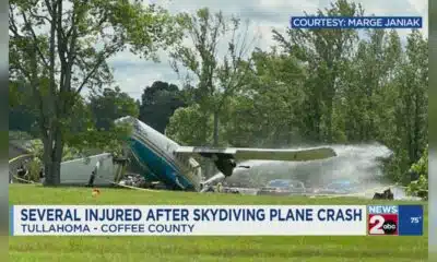 Several people injured after skydiving plane crashes in Tullahoma