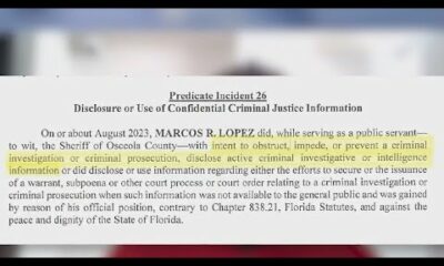 Osceola Co. Sheriff Lopez arrest update
