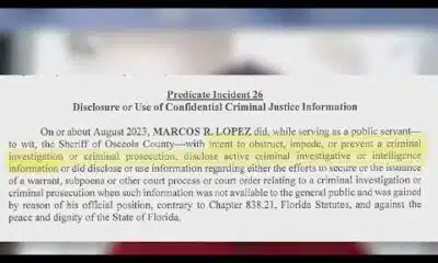 Osceola Co. Sheriff Lopez arrest update