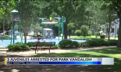 Three kids face criminal charges after they were caught on camera vandalizing a Bay Minette city par