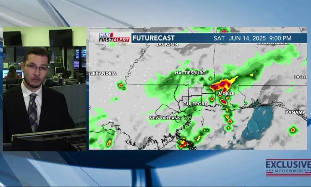 Digital Desk: Possible showers and storms Saturday afternoon (6/14/25)