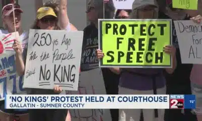 'No Kings' protest held at courthouse in Gallatin
