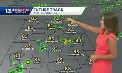 Scattered summer storms in Alabama for Father's Day.