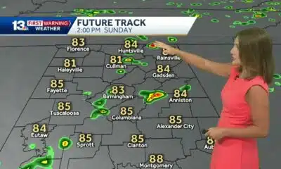 Scattered summer storms in Alabama for Father's Day.