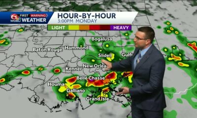 Storms likely Monday and latest on Barry