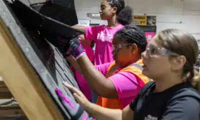 Girls learn construction skills at summer camp
