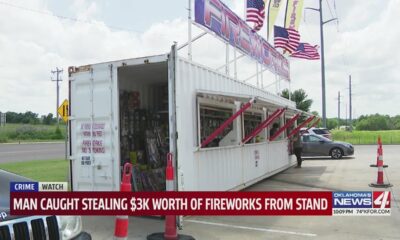 Man caught stealing $3K worth of fireworks from stand