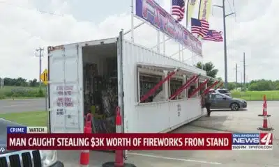 Man caught stealing $3K worth of fireworks from stand