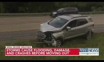 Wednesday storms cause flooding, damage and crashes before moving out