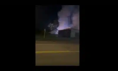 Building housing fireworks goes up in flames after electric box fire