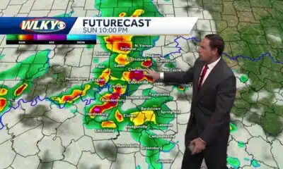 Scattered showers and storms Sunday evening
