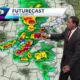 Scattered showers and storms Sunday evening