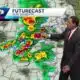 Scattered showers and storms Sunday evening