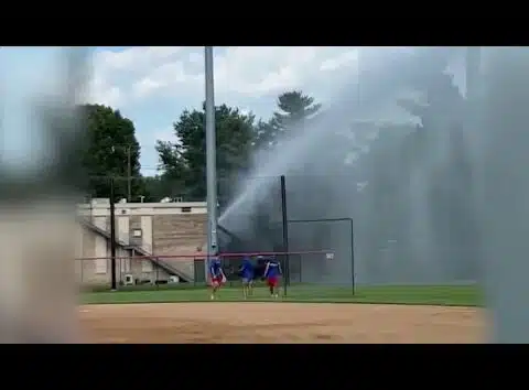 Firefighter accused of flooding baseball field after ball hit into station lot | NBC4 Washington