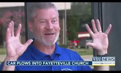 Church finds the urgency when car crashes through new doors