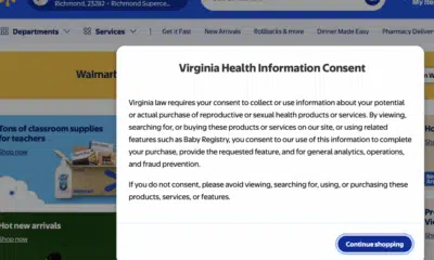 New Va. law protecting reproductive health data prompts Walmart’s online data collection pop-ups