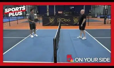 Talking about the Billikens with Josh Schertz over a game of pickleball