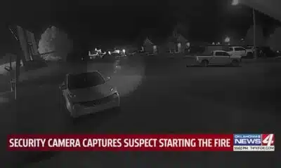 Neighbor's camera captures suspect starting the fire