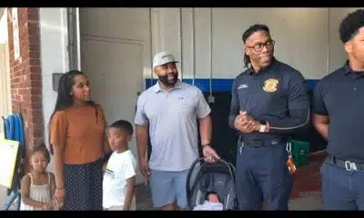 Firefighters reunited with family after helping deliver baby