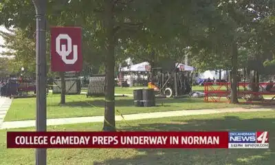 College gameday preps underway in Norman
