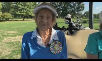 Woman celebrates 100th birthday at golf couse