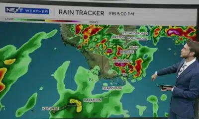 Heavy showers impacting parts of South Florida Thursday evening